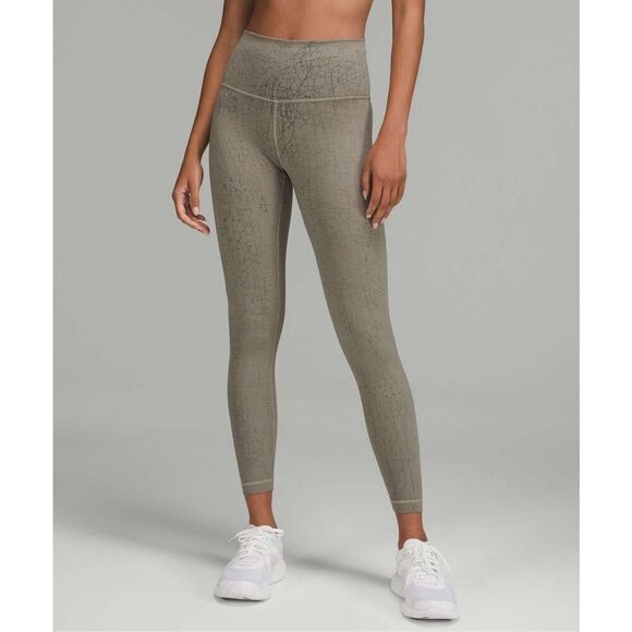 Lululemon Wunder Train High-Rise Tight 25" Thread Dye Rover Black Size 2 - Picture 1 of 10